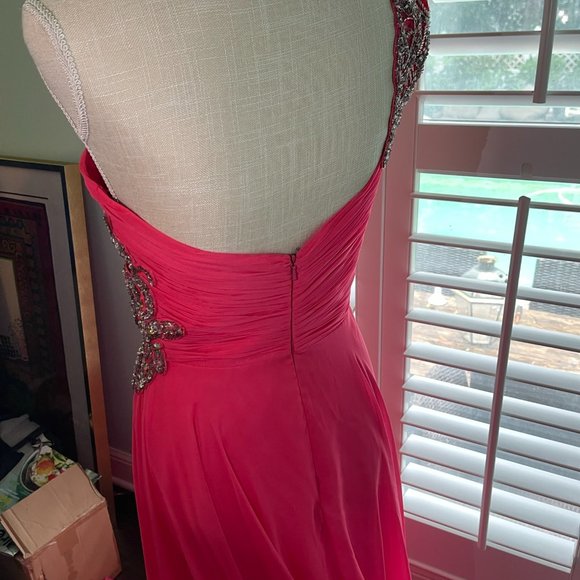 Elegant Pink Evening Gown - Picture 4 of 6